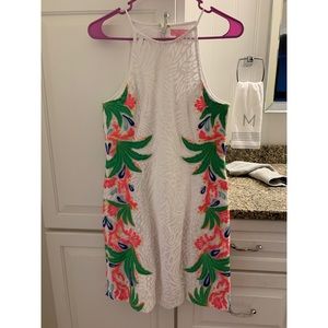 Lilly Pulitzer White Tropical Fruit Shift Dress